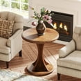 thumbnail image 3 of Tribesigns Round End Side Table, Wood Small Sofa Chair Side Table for Living Room, 3 of 7