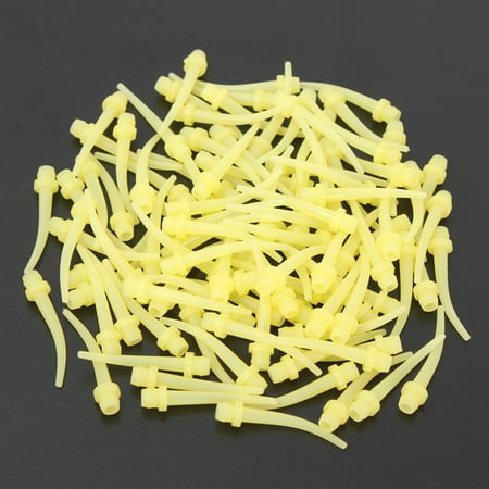 Moaere 100/500Pcs Intra Oral Dental Impression Mixing Syringe Tips Yellow Intraoral