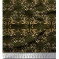 thumbnail image 1 of Soimoi Poly Georgette Fabric Filigree Damask Print Fabric by the Yard 52 Inch Wide, 1 of 1