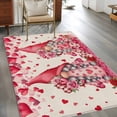 thumbnail image 2 of Area Rugs 2.7'x5', Valentine's Day Carpet for Living Room Bedroom Dining Room, Pink Gnomes Love Roses Romantic Beige Throw Kitchen Rugs Non Slip Washable Rectangle Indoor Outdoor Rugs, 2 of 8