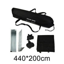 Portable Car Canopy Sun Shade Suv Awning Car Rear Tent Outdoor Camping Shelter Black