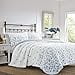 thumbnail image 3 of Laura Ashley Flora Quilt Set, King, Blue, 3 of 4