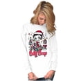 thumbnail image 3 of Betty Boop Christmas Ms. Santa Claus Women's Long Sleeve T Shirt Brisco Brands S, 3 of 6