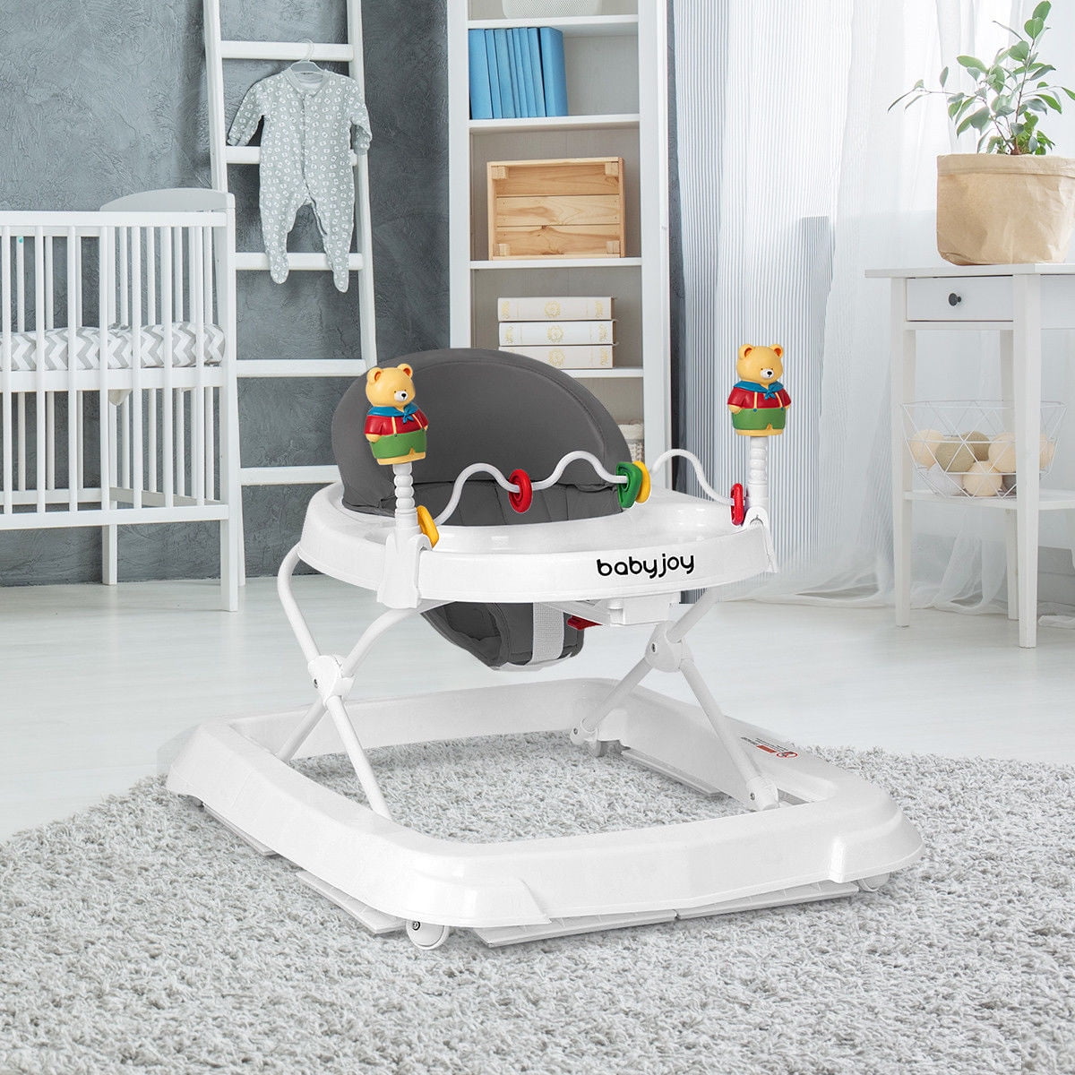 grey baby walker