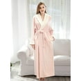 thumbnail image 5 of Catlerio Men's Big & Tall Cotton Robe-Lightweight Luxury Long Bathrobe w/Shawl Collar, 5 of 5