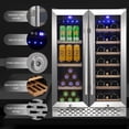 thumbnail image 6 of 40 Bottles Wine and Beverage Refrigerator, Quiet Fast Cooling Digital Temperature Control Wine Cooler Frigerator Wine Fridge, 6 of 9