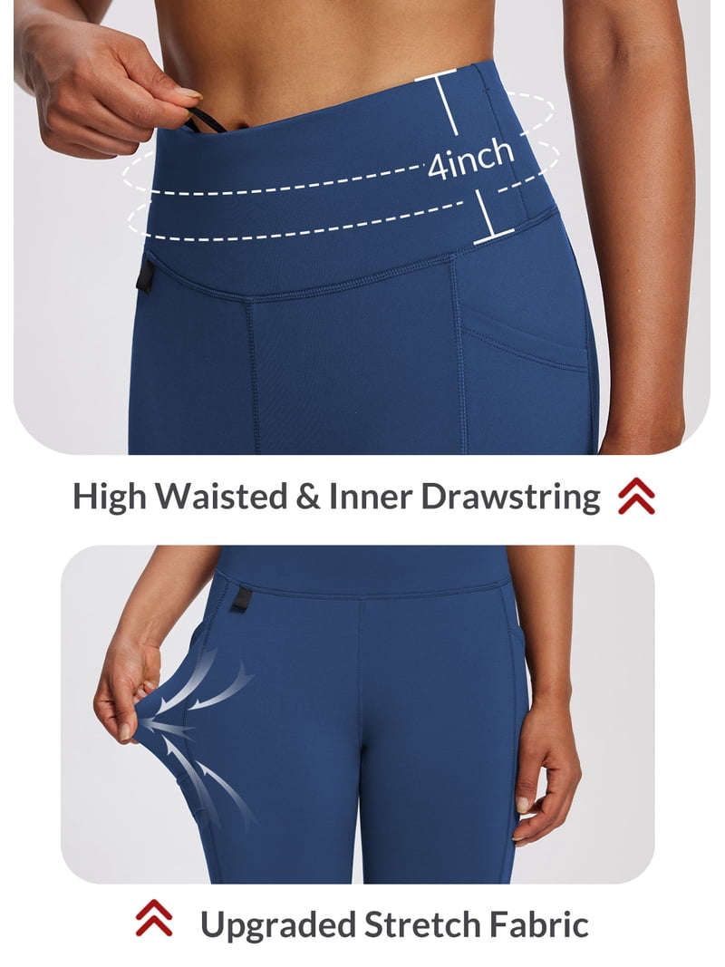 Baleaf Fleece Lined Leggings - Women's Water Resistant Thermal Tights For Hiking & Running