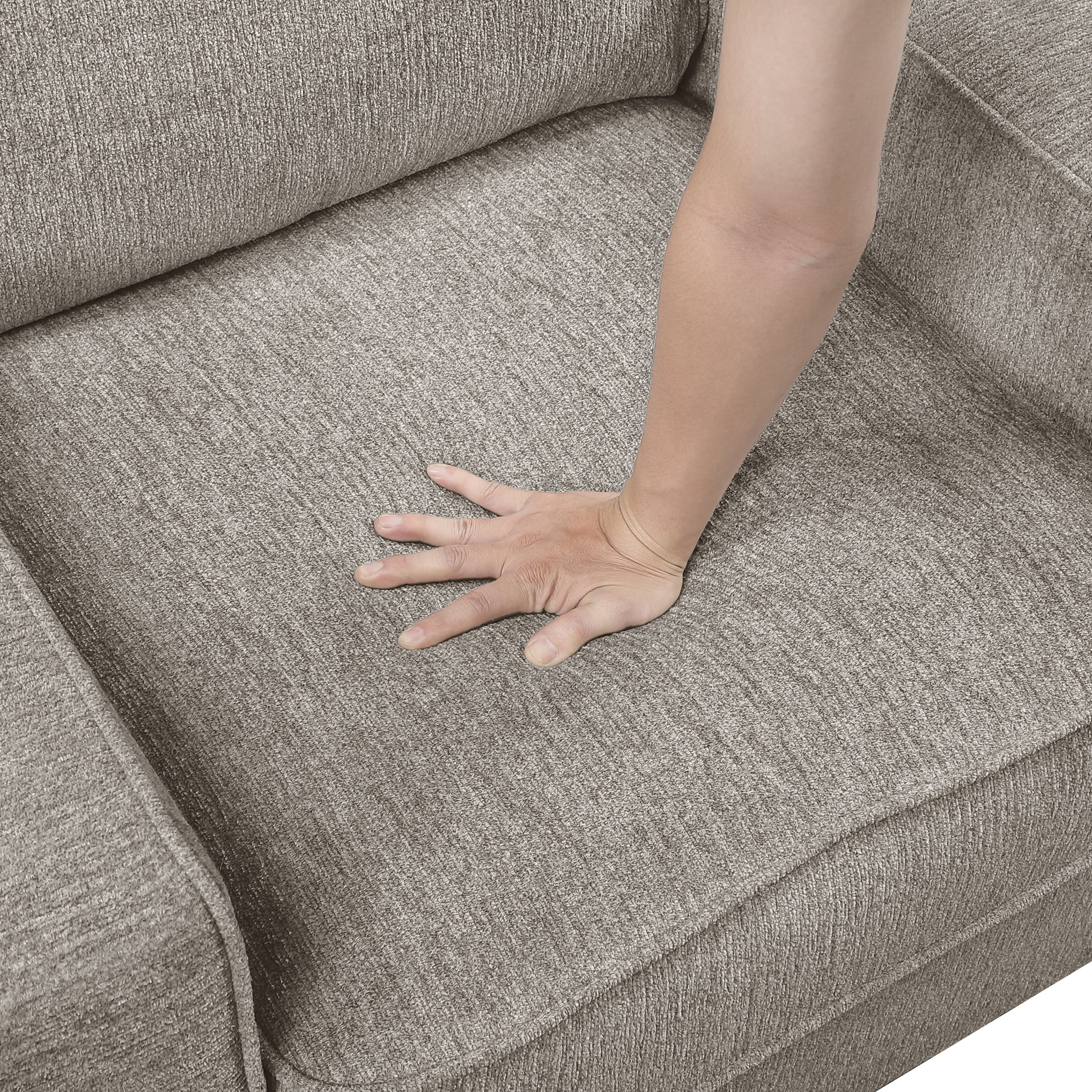 OakvillePark Alvera Chenille Accent Chair, Taupe