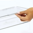 thumbnail image 5 of mDesign Plastic Stackable Organizer Container Bin Box with Hinged Lid - Clear, 5 of 8