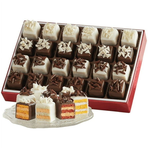 The Swiss Colony Liqueur Petits Fours, 24 Mini Cakes