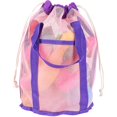 thumbnail image 2 of sunsanly Beach Bag Hollow Mesh Drainage Large Capacity Drawstring Closure Quick Dry Portable Baby Toys Seashell Stoarge Handbag Shower Bag Travel Toiletry Bag, 2 of 8