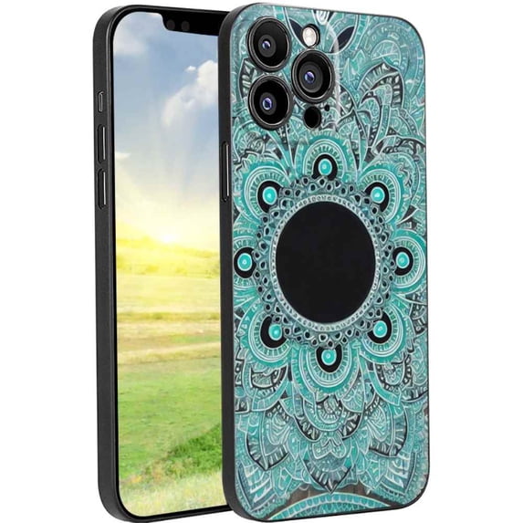 Compatible with iPhone 13 Pro Max Phone Case, Mandala-10 Case Men Women, Flexible Silicone Shockproof Case for iPhone 13 Pro Max