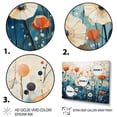 thumbnail image 3 of Designart "Blue Dandelion Floral Euphony IV" Floral Metal Wall Decor Set, 3 of 5