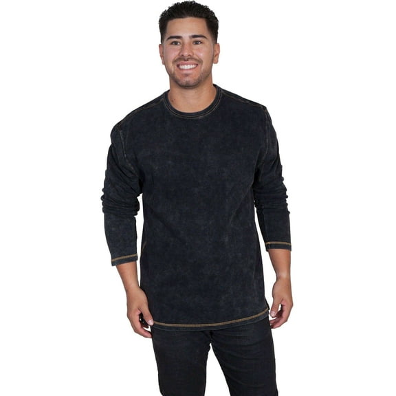 Scully Western Shirt Mens Long Sleeve Solid Ribbed Pullover TR-058