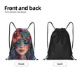 thumbnail image 4 of Bingfone Bohemian Colorful Flower Woman Drawstrings Backpacks Bags for Men Women Gym Drawstrings Bag-Medium, 4 of 8