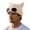 #1 Beige, variant on Ticikt Unisex Knit Beanie Hat, Winter Warm Ribbed Knitted Hat with Built‑in Sunglasses Goggles Ear Shape Design Cold Weather Skull Cap for Men Women,Black