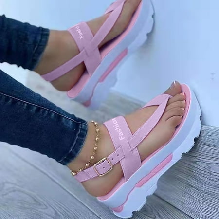 

Women s Solid Color Set Flat Bottom Casual Beach Shoes Sandals Women s Shoes