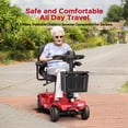thumbnail image 3 of ENGWE 4 Wheels Mobility Scooter for Seniors & Adults , Electric Foldable Mobility Scooter with Rotating Chair Basket Headlights Folding Wheelchair for Short Travel ,Red, 3 of 14