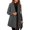 Dark Gray, variant on Womens Long Pea Coat Winter Double Breasted Oversized Trench Coat Notch Lapel Overcoat Causal Dress Coat,Black(XXL)
