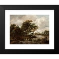 thumbnail image 2 of Meindert Hobbema 24x19 Black Modern Framed Museum Art Print Titled - Landscape with Anglers and a Distant Town (circa 1664-1665), 2 of 5