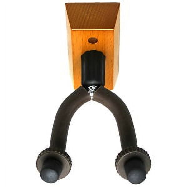 FIVE (5) BlueDot Trading Universal Wall Electric, Acoustic Classical, Banjo, Mandolin, Ukulele and Base Guitar Holder Attractive Cherry Wood Base ~ Hardware Included