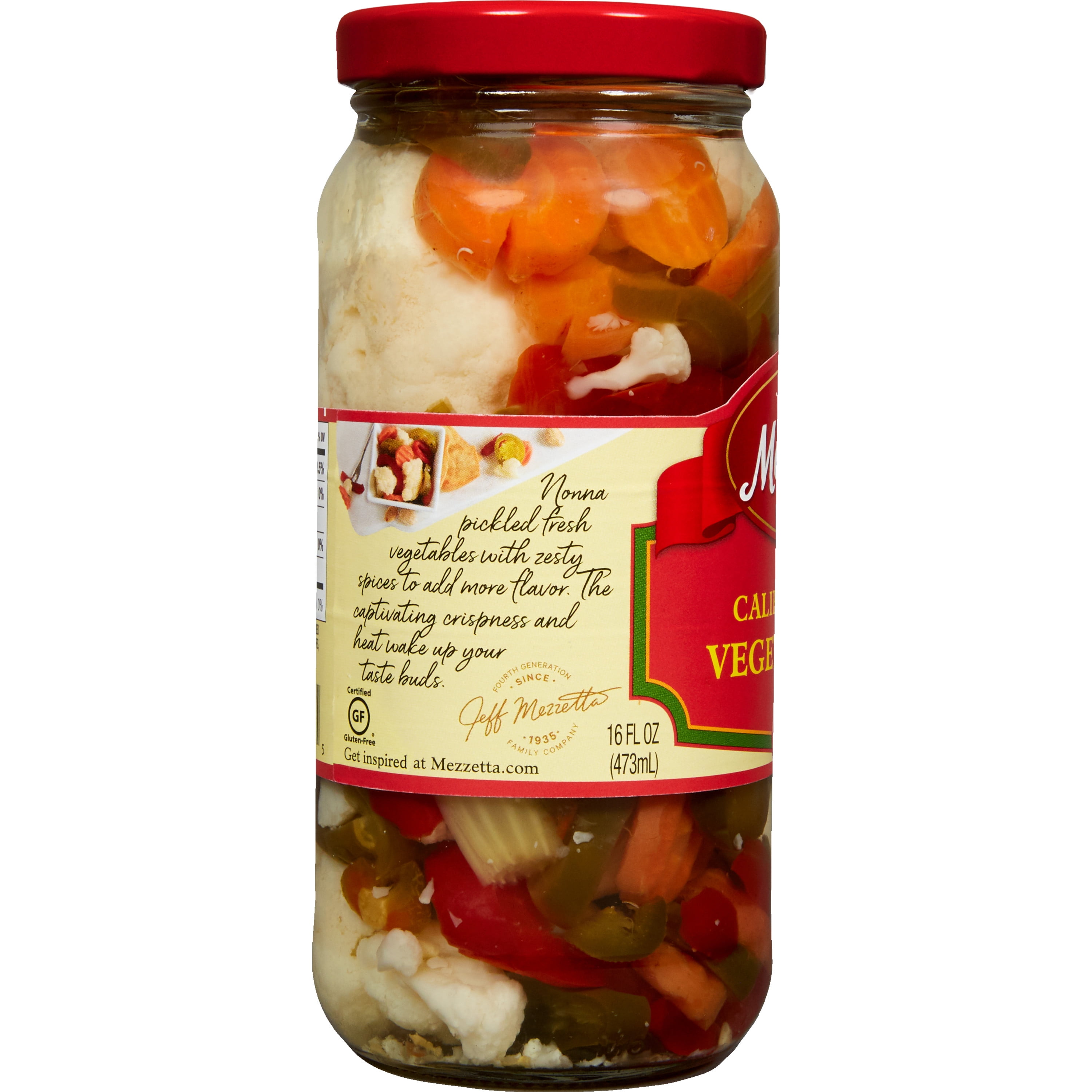 Mezzetta California Hot Vegetable Mix 16 fl oz Jar