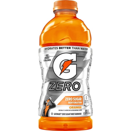 Gatorade G Zero Sugar Orange Thirst Quencher Sports Drink, 28 oz Bottle