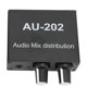 thumbnail image 1 of Stereo Distributor Mixer 2 In 2 Out Portable Sound Amplifier Low Noise Metal Construction DC 5-24V 3.5mm Volume Control, 1 of 5