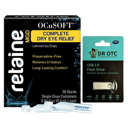 Ocusoft Retaine eye drops, 30 each - BONUS DR OTC USB USB 2.0 Flash Drive