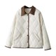 thumbnail image 2 of Parkas de manga larga para mujer, chaquetas acolchadas cálidas para mujer, chaqueta acolchada lisa de manga larga con estampado floral, abrigos con bolsillos, blusa para mujer, 2 of 9