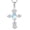Style 2, variant on 925 Sterling Silver Moonstone Cross Necklace, Cross Pendant Necklace for women, Moonstone Jewelry Gifts for Anniversary Birthday Mothers Day, 18+2inches Chain