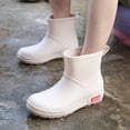 thumbnail image 3 of Ladies' Thick Soled Fashionable Rain Boots Anti Rain Boots Outdoor Couple Style Fishing Car Washing Waterproof Short Tube Rain Rubber Shoes Khaki Color 37, 3 of 6