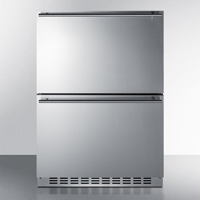 Summit ADFD243OS 24"W Outdoor Undercounter Freezer w/ (1) Section & (2) Drawers - 115v