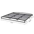 thumbnail image 2 of 6 - pulgada king size low marco de cama: heavy - duty metal platform, no box spring, noise - free, non - slip, fácil montaje, negra, 2 of 7