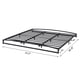thumbnail image 2 of 6 - pulgada king size low marco de cama: heavy - duty metal platform, no box spring, noise - free, non - slip, fácil montaje, negra, 2 of 7