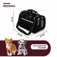 thumbnail image 2 of Transportadora para Mascotas Poli Pets Talla Mediana Negra con Malla Ventilada Interior Cómodo y Correa Ajustable, 2 of 5