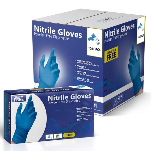 Guantes de nitrilo AroCare, cómodos, sin polvo, sin látex