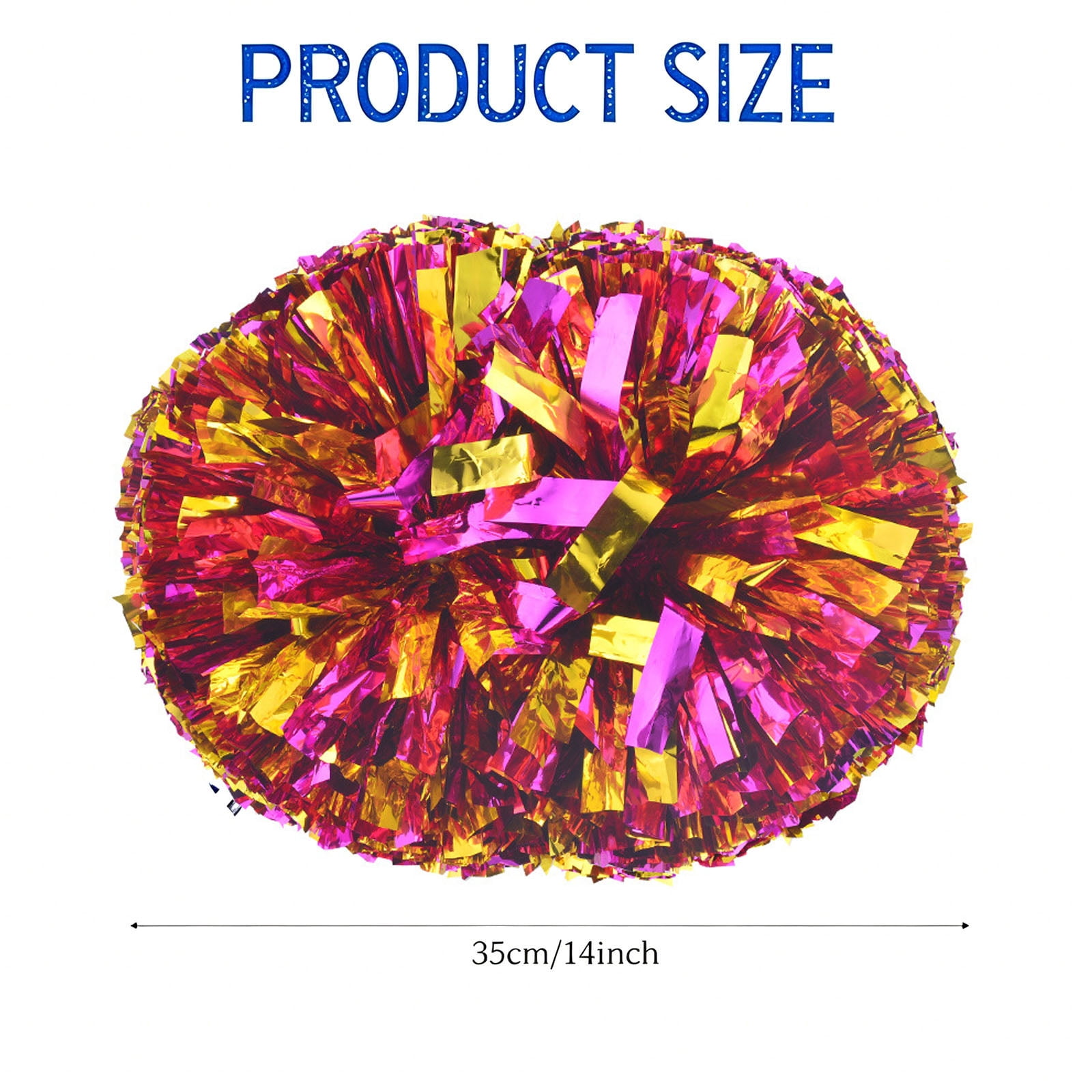 Increase 2-Pom Poms Cheerleading,Pompoms for Soccer Games, Cheerleading Accessories, Costume & Flyer Stand Cheer