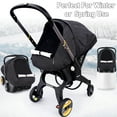 thumbnail image 4 of Waterproof Baby Car Seat Cover Compatible with Doona Car Seat and Stroller,Patented Windproof Car Seat Canopy for Boys & Girls, Keeps Babies Warm and Cozy(Black), 4 of 8