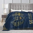 thumbnail image 4 of 50th Anniversary Blanket - 50th Wedding Anniversary Blanket - 50th Wedding Anniversary Blanket for Couples, Parents, Grandparents 60"x50", 4 of 5