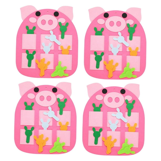 Cuadro de bolsillo para asistencia, cuadro de bolsillo para gestión del aula, con 6 bolsillos para Cerdo