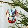 thumbnail image 1 of 2D Christmas Flying Baby Hatchling Pendant Festive Double Printed Acrylic Ornament for Holiday Tree Decorations, 1 of 3