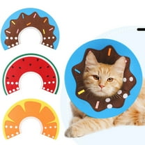 Cat Recovery Collar Fruit Cat Cone Double-breasted Loops-Protective Wound Healing Specially Designed for Cats and Puppies - Easy to Eat and Drink