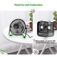 thumbnail image 6 of 5.7 Inch (Approx. 14.5 cm) Mini High-Speed Personal Desk Fan, 4 Blades, Adjustable 360Â° Head Tilt, Durable Metal Construction, Great for Home, Dorm Room, Bedroom or Office, Black, 6 of 8