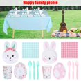 thumbnail image 4 of 8pcs Napkins Happy Easter Holiday decoration Paper Plates Easter Disposable Tableware Rabbit Banner Dinnerware set GREEN PAPER CUP, 4 of 8