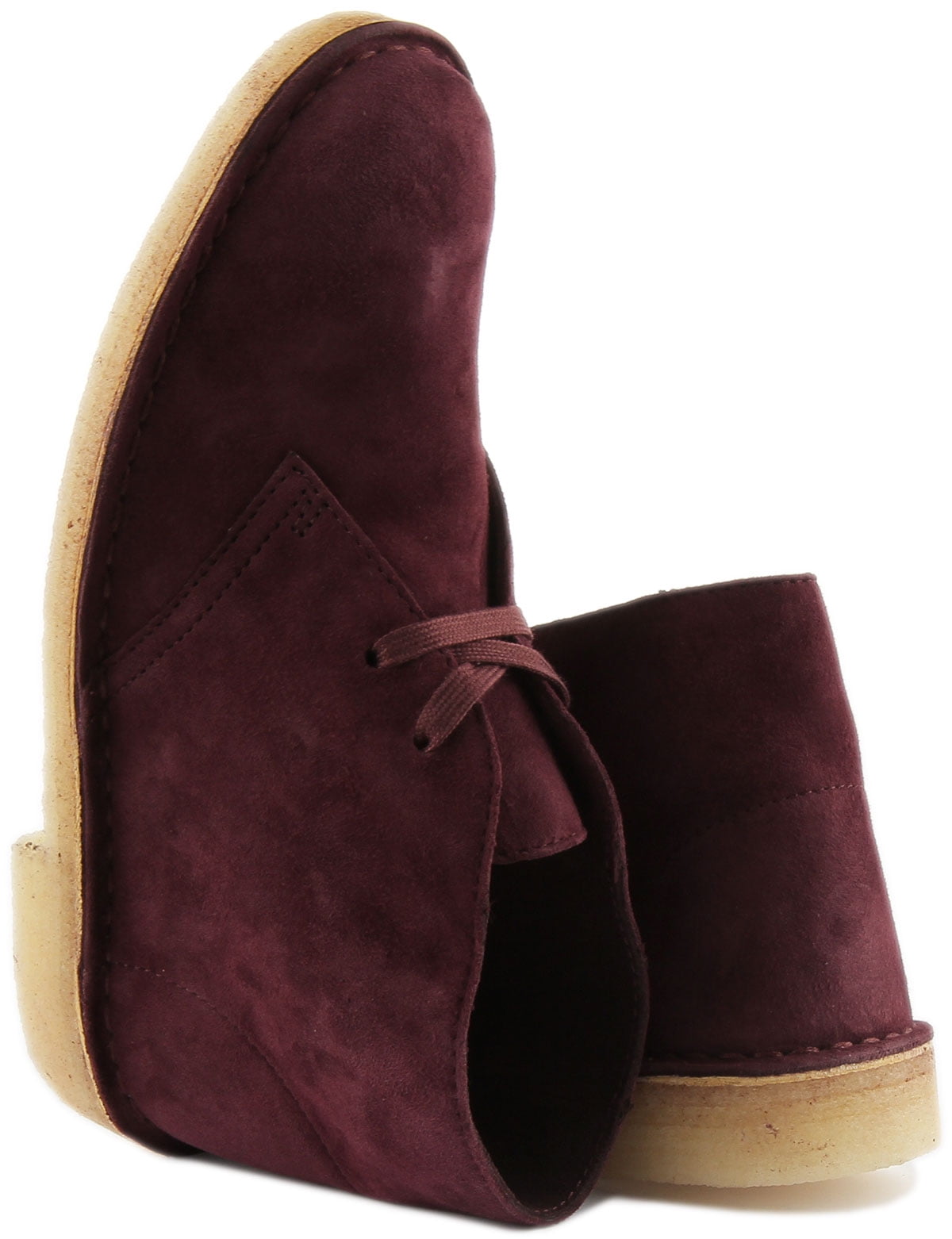 Clarks desert boots womens purple hotsell