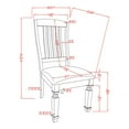 thumbnail image 6 of Furniture of America Roslyn Padded Dining Chairs - Set of 2, Antique White, 6 of 6