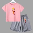 thumbnail image 3 of Juego de verano para niños, lucha, anime, cosplay, traje para niños y adolescentes, ropa de calle, camiseta de manga corta y pantalones cortos, conjunto deportivo de 2 piezas, trajes sueltos, 3 of 5