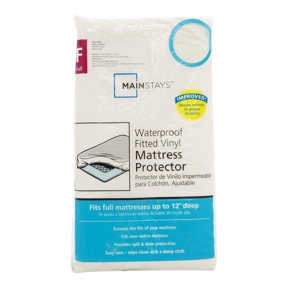 Protector de Colchón Mainstays Matrimonial Impermeable Blanco