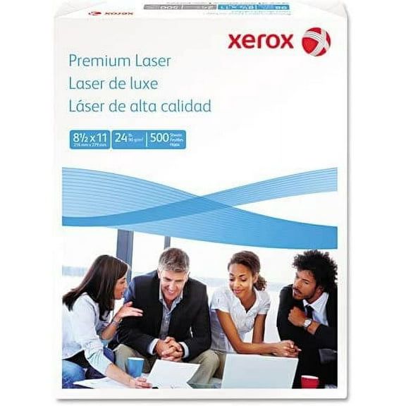 Xerox Premium Laser Copy Paper, 98 Brightness, 24 lb, 8-1/2 x 11, White, 500 Sheets per Ream (3R13038)